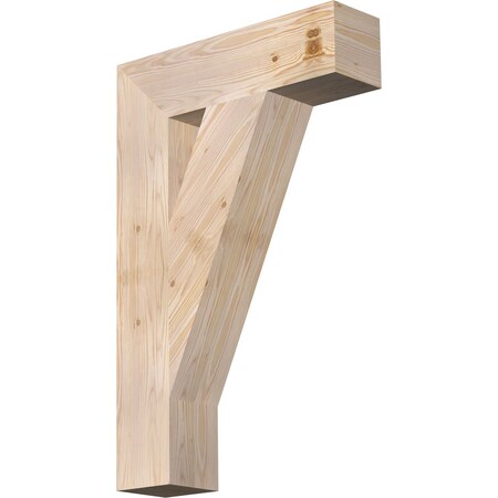 Ekena Millwork Traditional Block Smooth Bracket, Douglas Fir, 5 1/2"W x 22"D x 34"H BKT06X22X34TRA05SDF